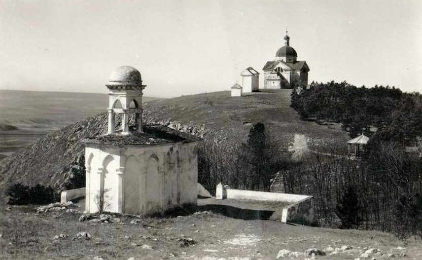 Historický pohled na kapli Božího hrobu.